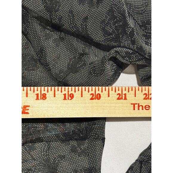 Jonathan Martin sz XL Women's Button Front Sheer Floral Top whimsigoth witchy - Picture 5 of 8